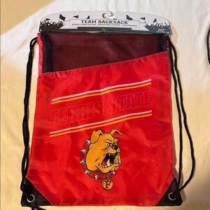 Ferris State University Red Drawstring Bag